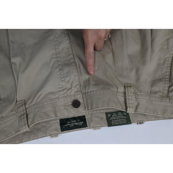 Deadstock Vtg Eddie Bauer Mens 36x32 Classic Fit Pleated Wide Leg Chino Pants - Picture 6 of 16
